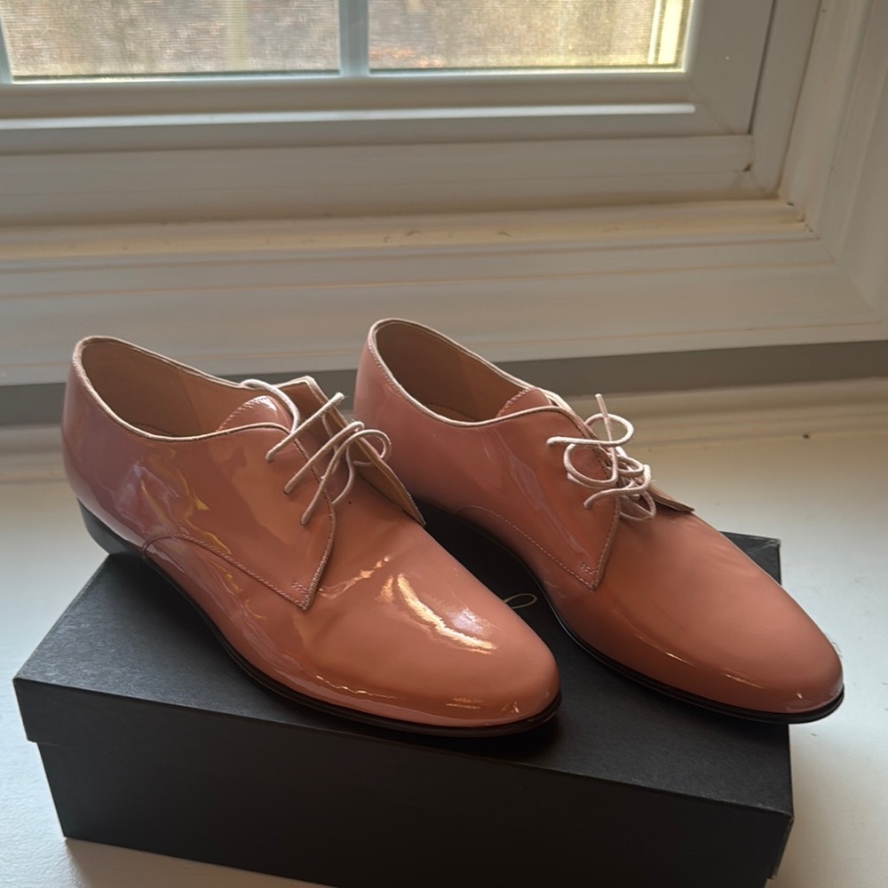 Women’s Jcrew Pink Patent Leather Oxfords